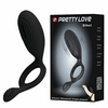 00048 | Anel peniano em silicone com estimulador clitoriano vibratório - PRETTY LOVE