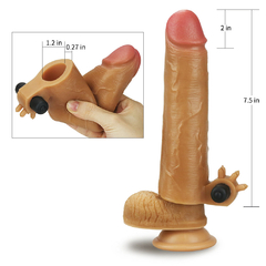 Imagem do 00321 | Capa peniana com extensor de 5 cm, estimulador de clitóris e cápsula vibratória - LOVETOY