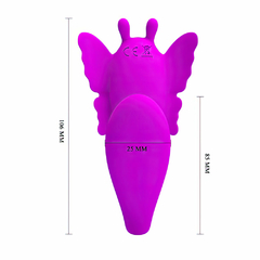 00357 | Vibrador de Luxo em formato de borboleta para Casais com 12 modos de vibração e com controle remoto - PRETTY LOVE