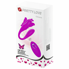 00357 | Vibrador de Luxo em formato de borboleta para Casais com 12 modos de vibração e com controle remoto - PRETTY LOVE - E-VARIEDADES