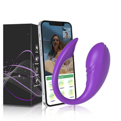 00377 | Vibrador de casal à longa distancia com aplicativo e 10 modos de vibração com estimulador na ponta - YOUVIBE na internet