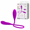 00463 | Vibrador duplo com 7 modos de vibração,feito de silicone, material macio com toque aveludado - PRETTY LOVE