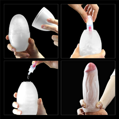 00561 | Masturbador BIG EGG masculino com formato de ovo gigante, com ondulações internas massageadores em alto relevo - LOVETOY - E-VARIEDADES