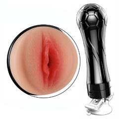 00595 | Masturbador masculino. Com formato de vagina, feita em material macio, com saliências internas - VIPMIX