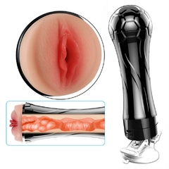 00595 | Masturbador masculino. Com formato de vagina, feita em material macio, com saliências internas - VIPMIX - E-VARIEDADES