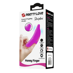 00720 | Dedeira em formato de golfinho com 10 modos de vibração -Honey Finger - Delphini - PRETTY LOVE - loja online