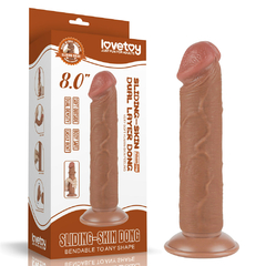 00987 | Pênis Realístico 20x3,8 cm - Sliding Skin Dual Layer Dong Flesh - LOVETOY - E-VARIEDADES