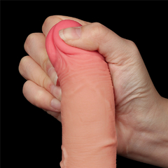 00993 | Pênis Realístico 19,5x3,5 cm - Sliding Skin Dual Layer Dong Flesh - LOVETOY - loja online