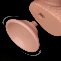 00993 | Pênis Realístico 19,5x3,5 cm - Sliding Skin Dual Layer Dong Flesh - LOVETOY