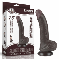 00993 | Pênis Realístico 19,5x3,5 cm - Sliding Skin Dual Layer Dong Flesh - LOVETOY na internet