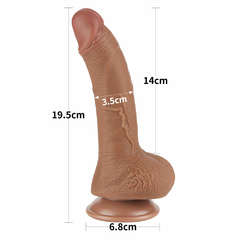 00993 | Pênis Realístico 19,5x3,5 cm - Sliding Skin Dual Layer Dong Flesh - LOVETOY - loja online