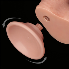 00996 | Pênis Realístico 18,3x3,5 cm - Sliding Skin Dual Layer Dong Flesh - LOVETOY