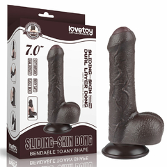 00996 | Pênis Realístico 18,3x3,5 cm - Sliding Skin Dual Layer Dong Flesh - LOVETOY na internet