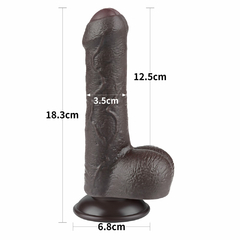 00996 | Pênis Realístico 18,3x3,5 cm - Sliding Skin Dual Layer Dong Flesh - LOVETOY - E-VARIEDADES