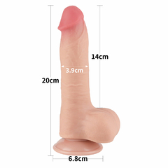 00999 | Pênis Realístico 20x3,9 cm - Sliding Skin Dual Layer Dong Flesh - LOVETOY - comprar online