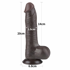 00999 | Pênis Realístico 20x3,9 cm - Sliding Skin Dual Layer Dong Flesh - LOVETOY - E-VARIEDADES