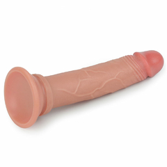 01075 | Pênis Dupla Densidade 18,5x3,4 cm. Dual Layered Platinum Silicone Cock Bege - LOVETOY - loja online