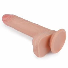 Imagem do 01077 | Pênis Dupla Densidade 18x3,5 cm. Dual Layered Platinum Silicone Cock Bege - LOVETOY