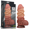 01091 | Pênis Dupla Densidade com corda 24,5x7,7 cm - Dual Layered Platinum Silicone Cock with Rope - LOVETOY