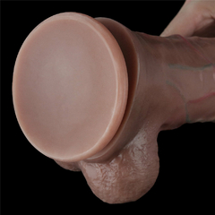 01095 | Pênis Dupla Densidade 29,5x5,5 cm Dual Layered Platinum Silicone Cock Marrom - LOVETOY - loja online