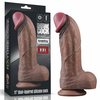 01097 | Pênis Dupla Densidade 28x7,4cm - Dual Layered Platinum Silicone Cock Marrom - LOVETOY