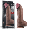 01098 | Pênis Dupla Densidade 33x7,6cm - Dual Layered Platinum Silicone Cock Marrom - LOVETOY