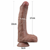 01122 | Pênis Dupla Densidade 22x4,2 cm Dual Layered Platinum Silicone Cock - LOVETOY