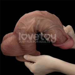 01133 | Pênis Dupla Densidade 27 cmx6.5 cm - Dual Layered Silicone Cock XXL - LOVETOY