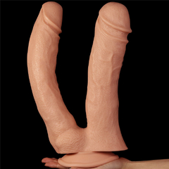 01136 | Pênis Duplo Gigante Realístico 33-30cm 12'' Realistic Mega Double Dildo - LOVETOY - E-VARIEDADES