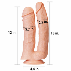 01136 | Pênis Duplo Gigante Realístico 33-30cm 12'' Realistic Mega Double Dildo - LOVETOY - comprar online