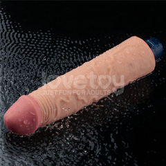 Imagem do 01147 | Pênis Realístico Recarregável com 10 Modos de Vibração - 23,7 x 4,8cm - 9,5" REAL SOFTEE Vibrating Dildo - LOVETOY