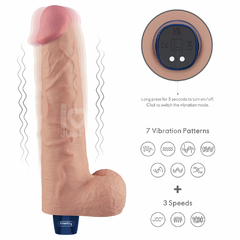 01150 | Pênis Realístico Recarregável com 10 Modos de Vibração - 27,2 x 5,3cm - 10,5" REAL SOFTEE Vibrating Dildo - LOVETOY - comprar online