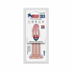 01160 | Pênis Realístico com Ventosa 17,8x4,2 cm - 7" O Knight Cock 3D Triple Density Dildo - VSCN VELTY