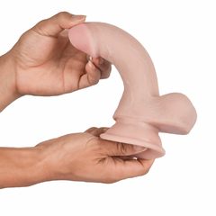 01163 | Pênis Realístico com Ventosa 19x3,8 cm - 7,5" O Knight Cock 3D Triple Density Dildo - VSCN VELTY - E-VARIEDADES