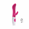 01171 | Vibrador G-spot dual recarregável 10 velocidades, possui estimulador clitoriano, controle de velocidade com indicador em LED - VIPMIX