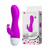 01221 | Vibrador recarregável ponto G com estimulador clitoriano, a prova d’agua, dispõe de 30 modos de vibração - PRETTY LOVE