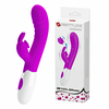 01223 | Vibrador com estimulador clitoriano simulador de sexo oral com línguas com 30 modos de vibração - PRETTY LOVE