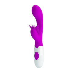 01228 | Vibrador com estimulador clitoriano em formato de de borboleta,dois motores que com 30 vibrações - PRETTY LOVE - comprar online