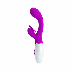 01228 | Vibrador com estimulador clitoriano em formato de de borboleta,dois motores que com 30 vibrações - PRETTY LOVE - E-VARIEDADES