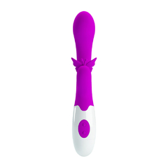 01228 | Vibrador com estimulador clitoriano em formato de de borboleta,dois motores que com 30 vibrações - PRETTY LOVE