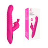 01245 | Vibrador com 7 modos de vibração, estimulador clitoriano detalhes de orelhas com 7 modos de pulsação com serdas massageadoras, 7 intensidades de movimentos vai e vem com texturização no corpo do vibrador, 7 modos de intensidade na glande com movimentos d