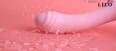 01273 | Vibrador de ponto G. Possui estimulador de clítoris, no estilo de língua, com 10 modos de vibração e função de aquecimento - LILO - E-VARIEDADES