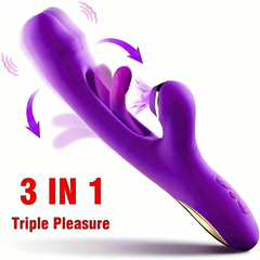 01356 | Vibrador Com Estimulador De Clitóris e com Vibração, Pulsação e Tapa - YOUVIBE - loja online