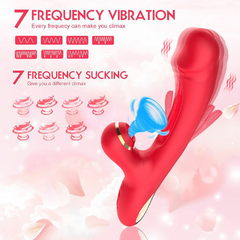 Imagem do 01356 | Vibrador Com Estimulador De Clitóris e com Vibração, Pulsação e Tapa - YOUVIBE