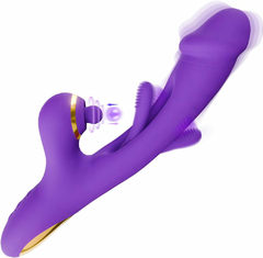 01358 | Vibrador Com Estimulador De Clitóris e com Vibração e Tapa - YOUVIBE