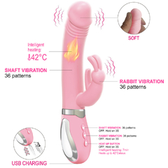 01362 | Vibrador Rabbit Ponto G Recarregável com 36 Modos de Vibração e com Aquecimento - VIPMIX - comprar online