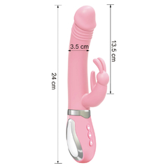 01362 | Vibrador Rabbit Ponto G Recarregável com 36 Modos de Vibração e com Aquecimento - VIPMIX - loja online