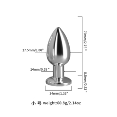 01496 | Plug anal de luxo em metal com 10 Vibrações e controle Remoto - VIPMIX