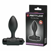 01506 | Plug anal pequeno em silicone macio com cápsula vibratória removível com 10 modos de vibração - PRETTY LOVE