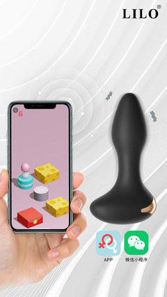 01574 | Plug anal, com 10 modos de vibração,possui controle remote com APP, pelo smartphone - LILO